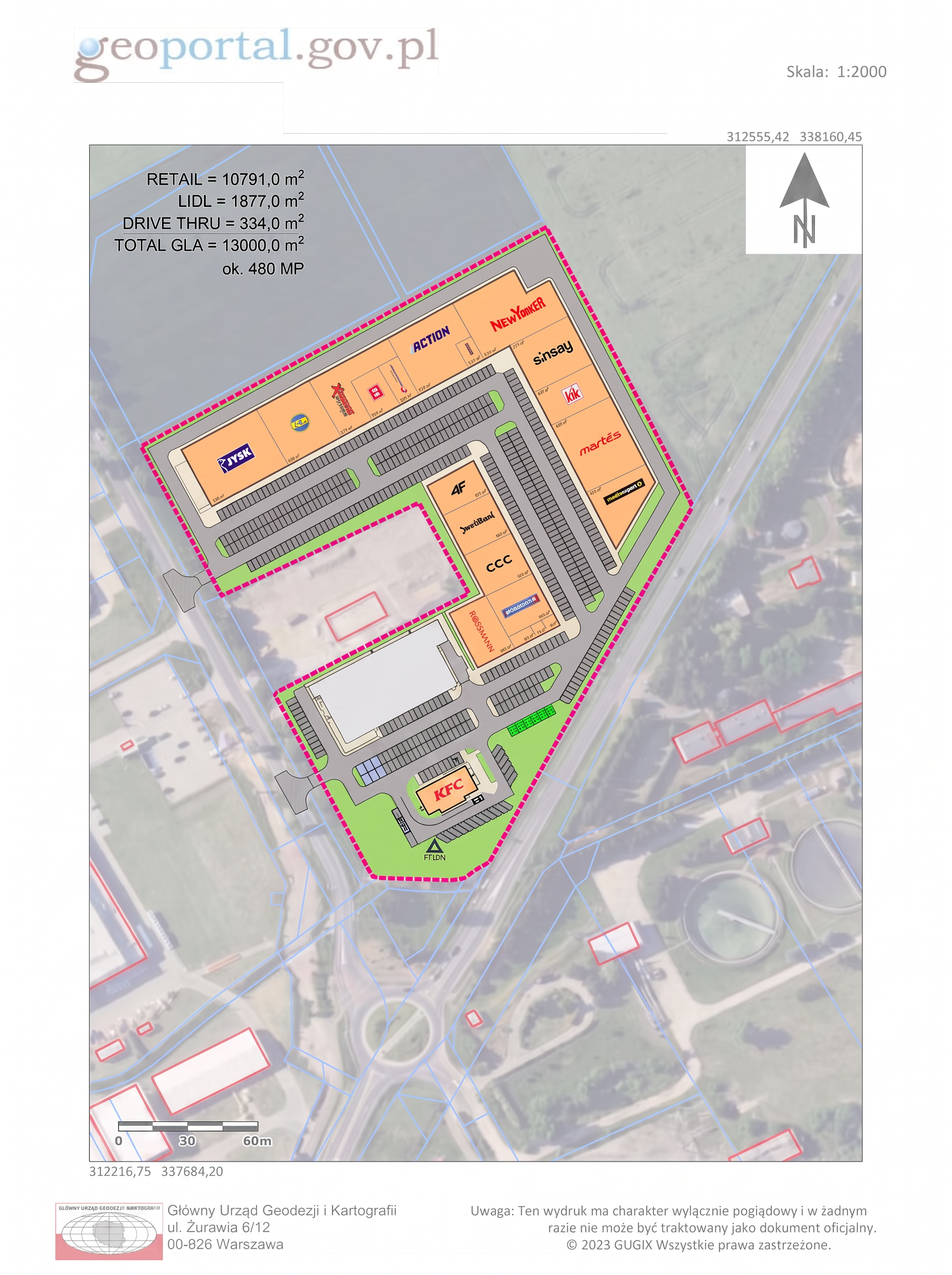 Plan zagospodarowania terenu Shopland Świebodzice